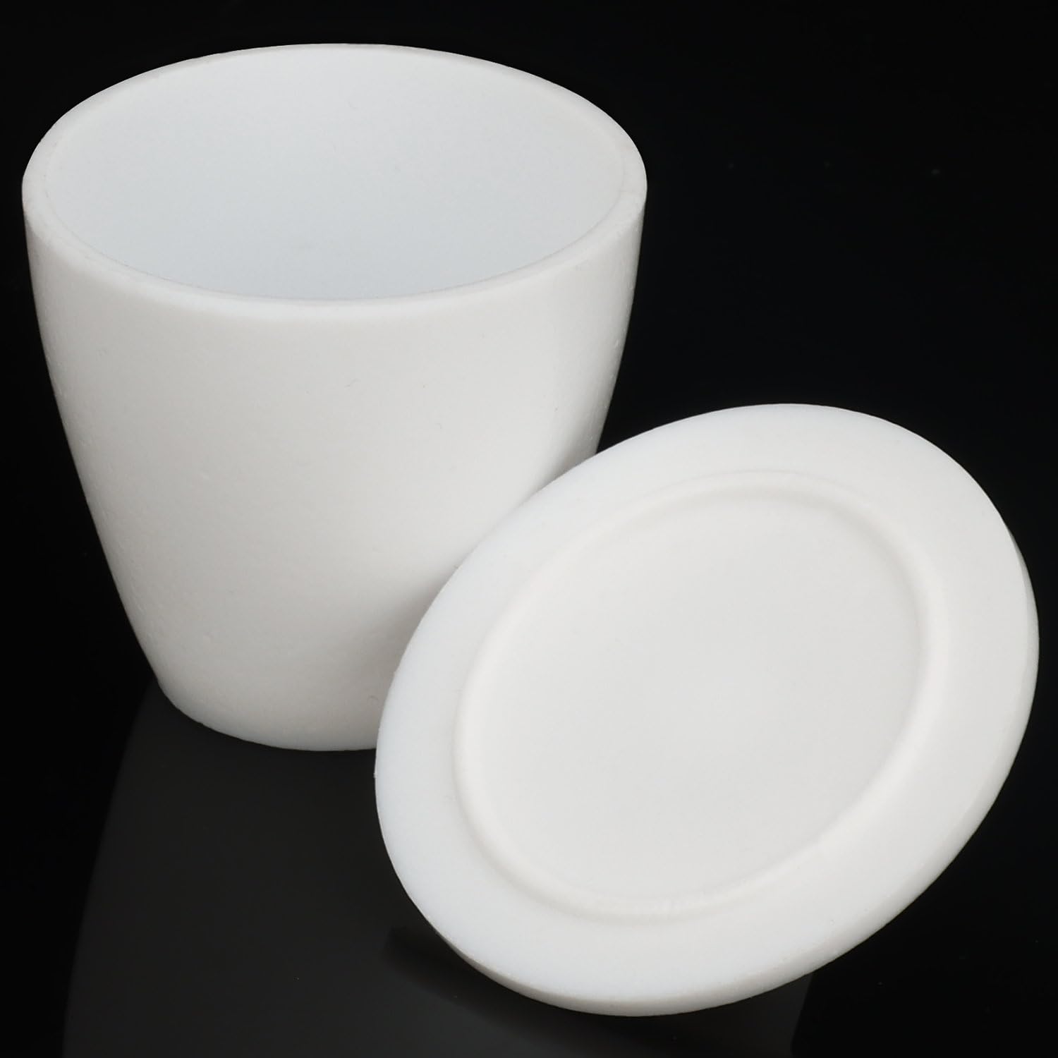 stonylab Creuset en PTFE, Bécher à Creuset en PTFE Haute Forme avec Couvercle de Couvercle, Résistant aux Acides et aux Alcalis, Résistant aux Hautes Températures, pour la Recherche en Laboratoire