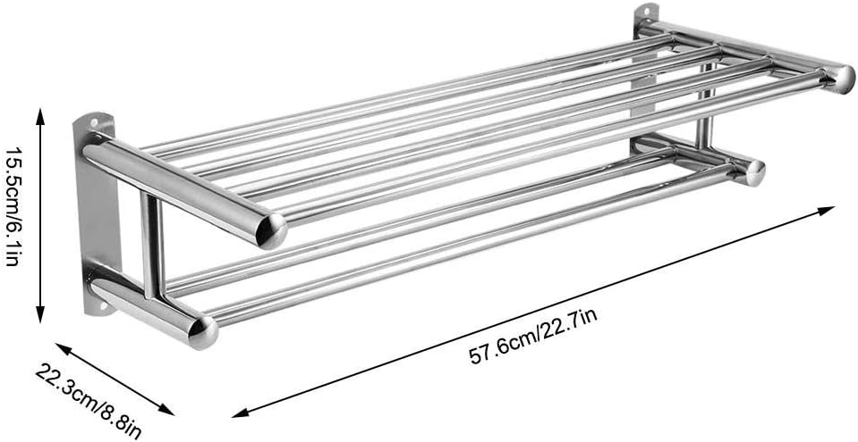 U201 Stainless Steel Towel Racks Holder For Bathroom,Towel Racks For Bathroom, Multifunction Single Towel Bar Hotel Style, Bathroom Accessories Screw Wall Mount,For Home Hotel Bathroom, Towel Rac
