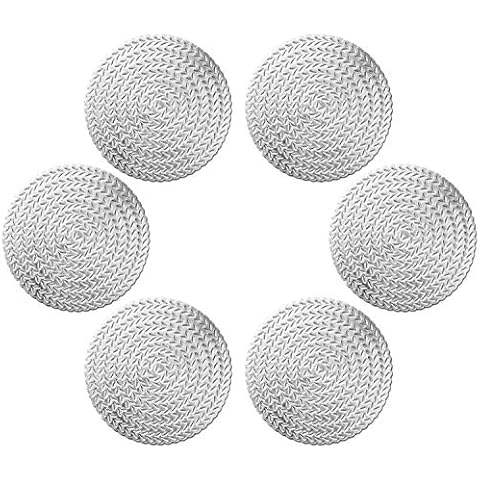 GLOBALDREAM 6pcs Metallic Round Coasters Cover