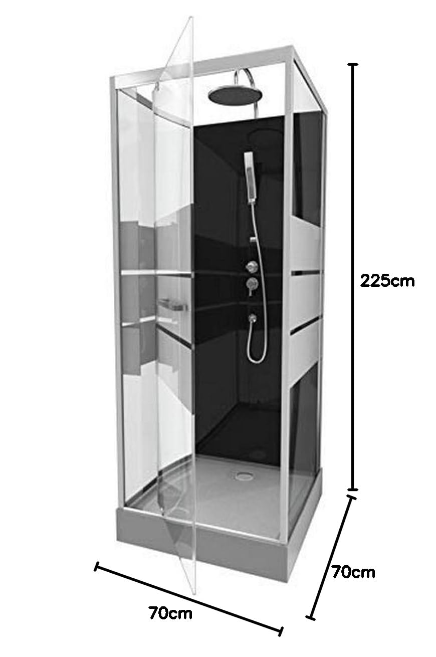 Cabine de douche carrée 70x70x225cm - SCRATCHY 70