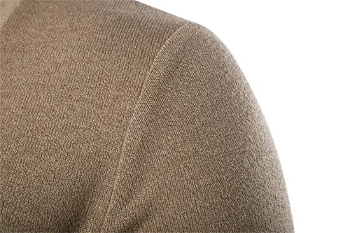 Men's V Neck Solid Color Knitted Casual Loose Long Sleeve Sweater Cardigan3