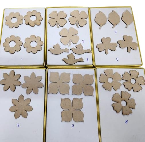 DIY MDF Coasters for Craft – Set of 50 Mixed Shape Cutouts | Plain Wooden Coasters for Resin Art, Painting, Decoupage, Mandala, Pyrography, Fluid Art & Wood Craft Projects-picture-27