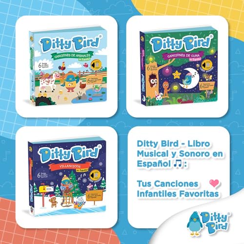 Ditty Bird | Spanish Animal Songs | Interactive Musical Sound book for toddlers 1- 3 | Bilingual Libro sonoro en español La Vaca Lola