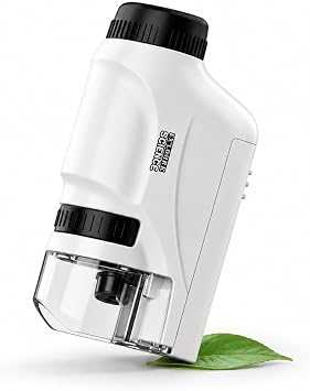 Pocket Microscope 60X120X LED Lighted Mini Microscope