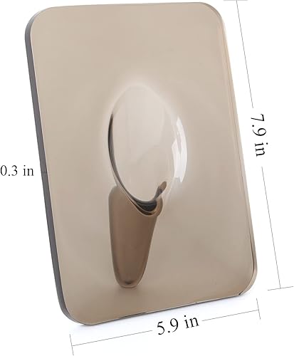 Miniatura 6 de AGALUS Bonito jarrón rectangular de acrílico para decoración estética de habitación y detalles modernos para el hogar (gris transparente)