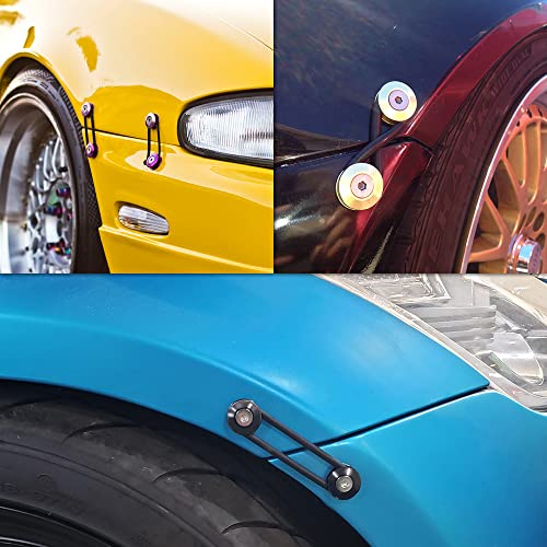 JDM Stoßstange Schnellverschlüsse Kit für vorne Stoßfänger und hinten Stoßfänger Schnellspanner (schwarz)