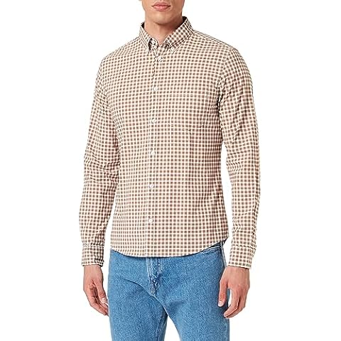 s.Oliver Brown Long Sleeve Shirt for Men Cover