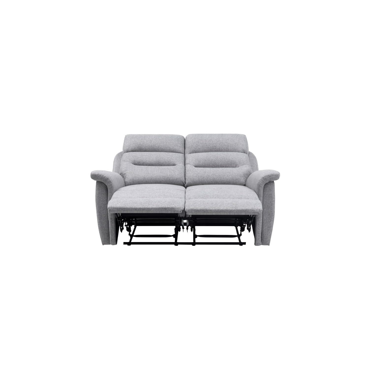 LOUNGITUDE - Canapé 2 Places de Relaxation en Tissu - Gris Clair