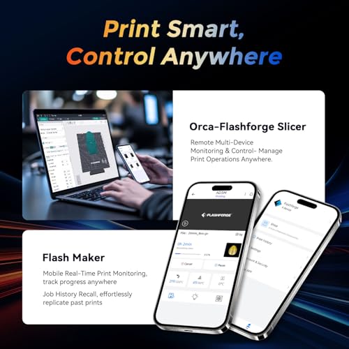Image of FLASHFORGE 3D Printer AD5M, 1-Click Full-Auto Calibration 600mm /s Fast Printing, CoreXY High-Speed Precision with Every Layer, 3S Quick-Swap Nozzle, Customizable Enclosure, Build Volume 220*220*220mm