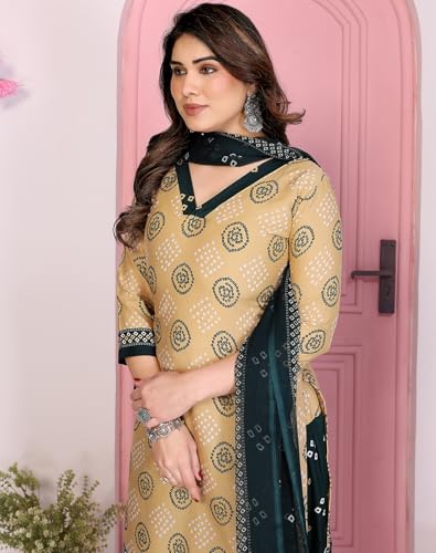 Image of Yashika Unstiched Crepe dress materials | Crepe Salwar Suit for women with dupatta | suit material for women unstitched