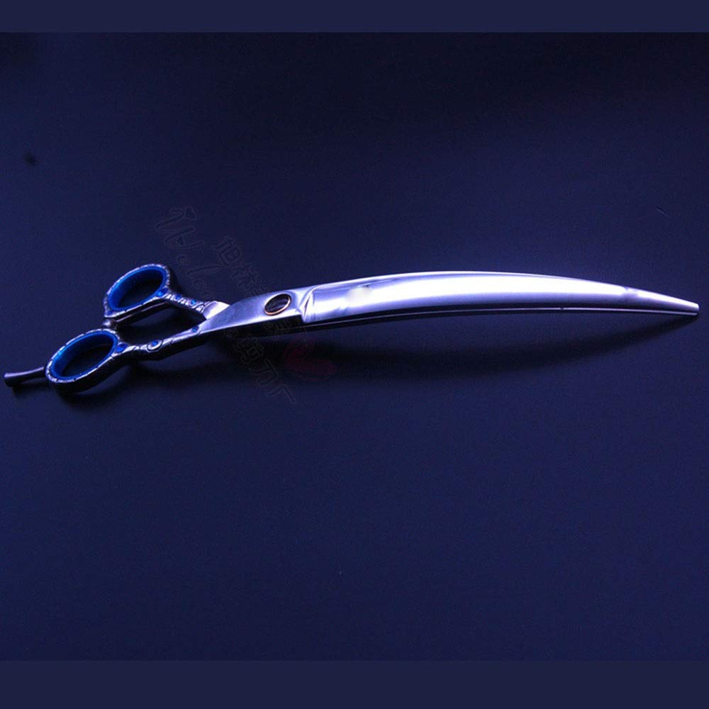 CrEev 8-Zoll-Professiona-Schere für die professionelle Haustierpflege von Haustieren (Der Preis beträgt eine Schere), korrosionsbeständig, rostbeständig, (Farbe: Blau) (Blau B)