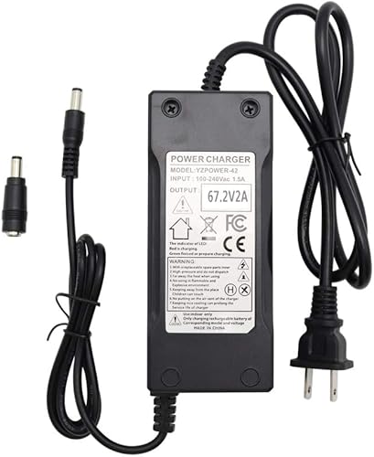 Miniatura 2 de Abakoo Cargador de batería de litio de 60 V Salida 67.2V 2A para 16S 57.6V 59.2V 64V Paquete de baterías de litio DC 5.5mm2.0.039 in0.098 in Plug