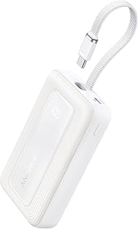 Zolo Power Bank, 10,000mAh 30W High-Speed Portable Charger with Built-In USB-C Cable, Fast Charging Battery Pack for iPhone 16/16 Plus/16 Pro/16 Pro Max/15 Series, Galaxy, iPad, and More