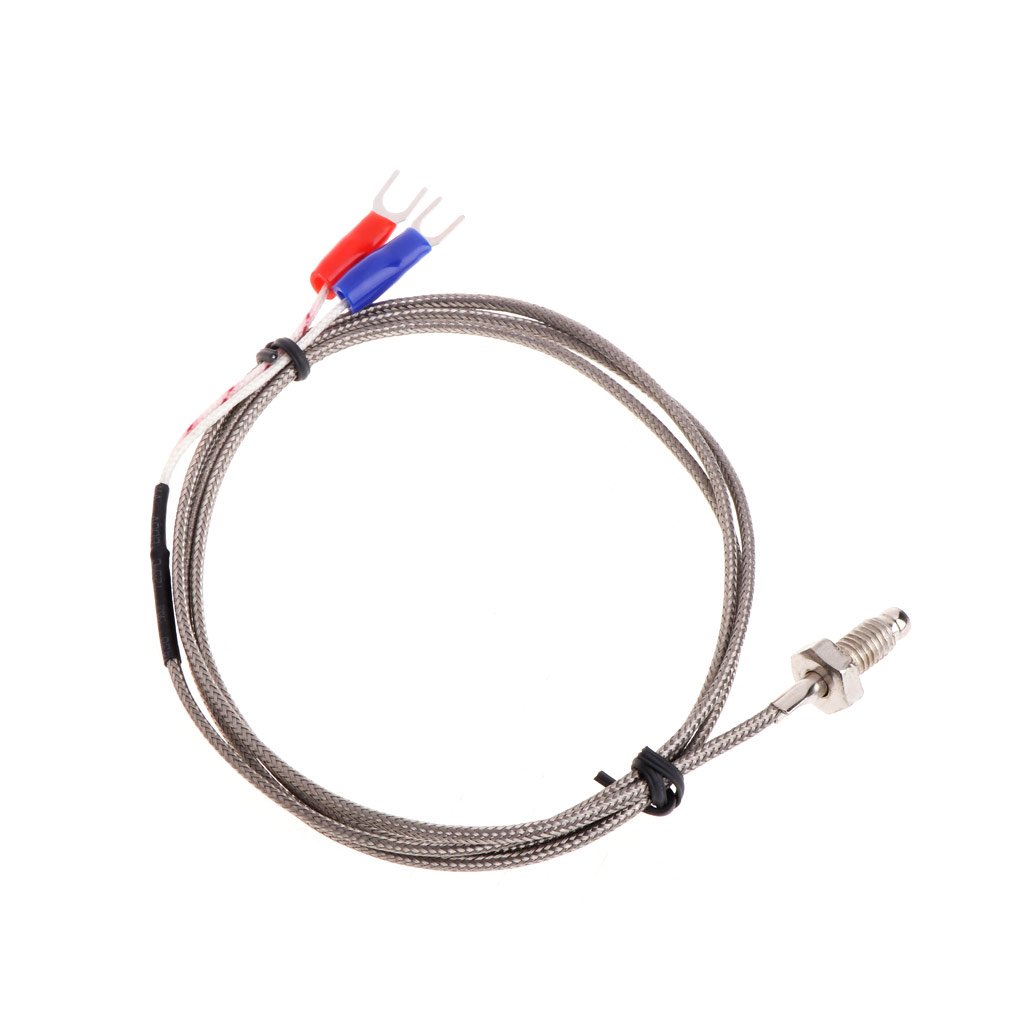 1m Thread Terminals Cable Screw Type K Thermocouple 0-400 Degree Industrial Temperature Sensor Cable Wire Cable Wire Connectors For Porch