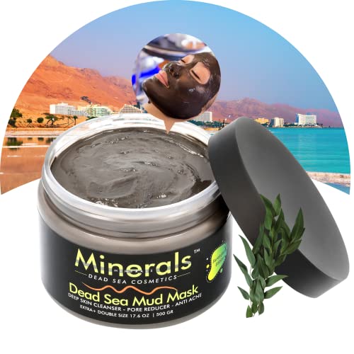 Dead Sea Mud Mask Natural Face and Body Skin Care, Minerals Nature Skincare Spa for Women, Men - Deep Skin Cleanser, Reduces Blackheads, Acne and Pores, Oily Skin, Eucalyptus Edition - 17.6 Oz