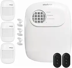 Kit Central de Alarme Anm 24 Net 3 Sensores Infravermelho Ivp 2000 Sf Intelbras Sf Alcance de 12mts