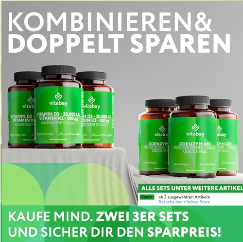 Vitabay OPC Traubenkernextrakt 1000 mg – 240 Kapseln – Hochdosiertes OPC aus Traubenkernen – Time-Released Formel