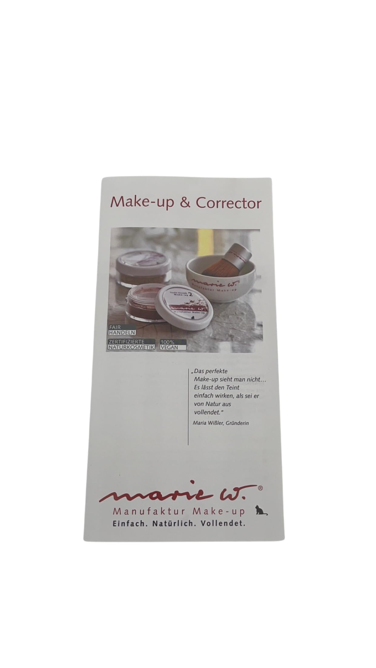 marie w. - Make Up Puder Nr. 2, ergiebiges Puder-Make-up für den hellen bis mittleren Teint, helle Haut - vegane Naturkosmetik - 5 g