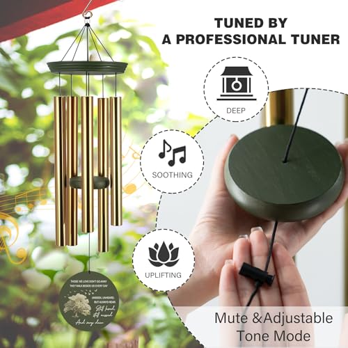Image of ASTARIN Custom Sympathy Wind Chimes for Loss of Loved One, Remembrance Gift for Loss Husband Wife, Windchimes in Memory of a Loved One, Gifts for Grieving Friends(Produced in Texas)