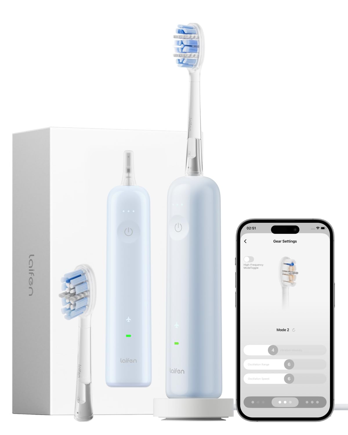 Laifen Wave Pro Spazzolino Elettrico Sonico per Adulti