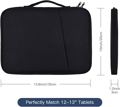 Miniatura 2 de Bolsa de transporte para tableta de 12.9 pulgadas para iPad Pro M4Air M2 13"Pro 12.9", Samsung Galaxy Tab S9+ S8+ S7+ Plus 12.4"Microsoft Surface