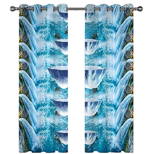 Rideau occultant isolant thermique chambre salon cascade 3D - 3