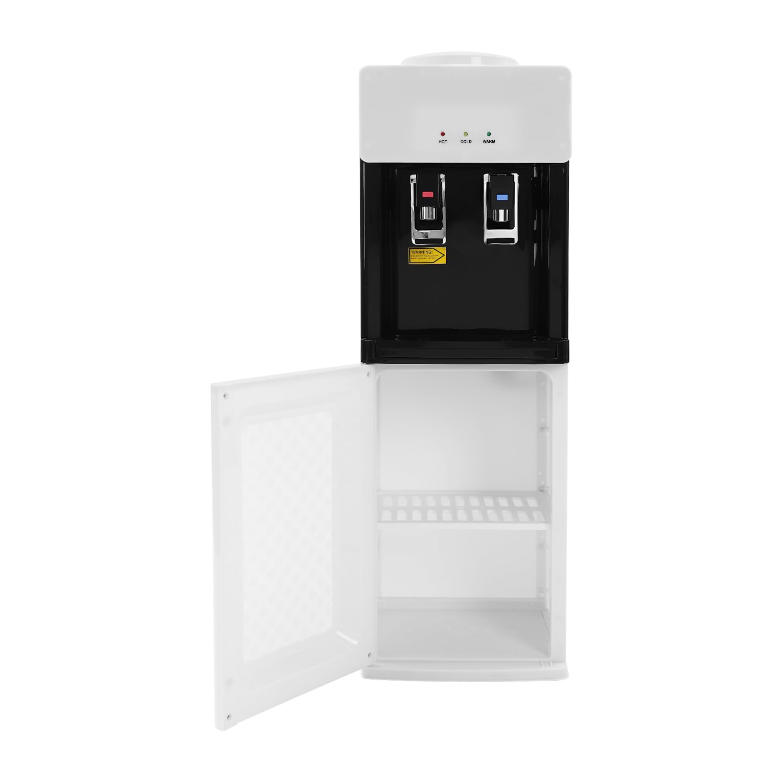 Bottom Loading Water Cooler Water Dispenser, Heating and Cooling, 3 Water Outlets, Overheat Protection, Removable Water Collection Box, Side Grip (White)