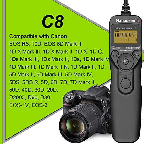 Intervalomètre déclencheur à distance Canon avec écran LCD programmable N3 - 5