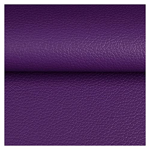 Tissu simili cuir violet haut de gamme 140 cm pour tapisserie de canapé et vestes