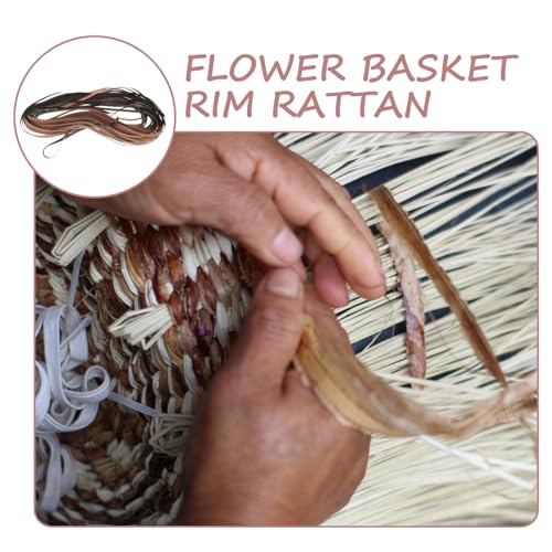 OHPHCALL 1 Rolo De Material De Bambu Material De Vime De Plástico Cadeira Tecida À Mão Tiras De Bamb