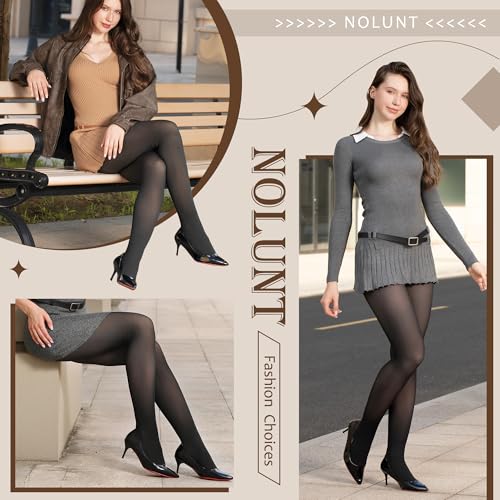 Image of Fleece Lined Tights Sheer Women,Fake Translucent Warm Pantyhose Leggings Sheer Thermal Tights for Women in Winter.