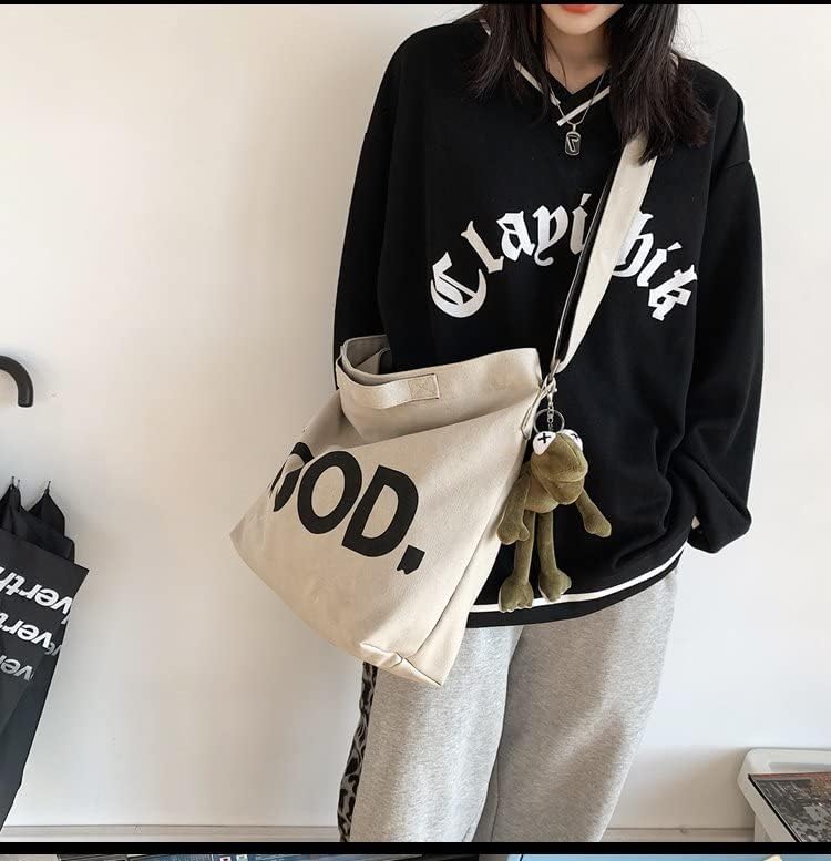 Vista 2 de Sumleno Bolso de lona vintage de mensajero, bolso cruzado alt emo, bolso de hombro gótico punk, satchels Harajuku grunge