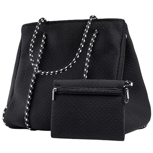 BANG&CARSEN Extra Large Beach Bag With Zipper - XXL Beach Tote Bag For Women With Many Pockets