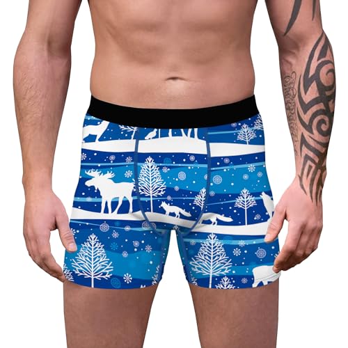 Aueyan Christmas Underwear for Men,Funny Holiday Boxers Ugly Xmas Costume Boxer Brief3