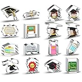 Graduation and Back To School Cookie Cutter Set - 16 Pieces Graduation Cap, Diploma, Gown, Doctor,...