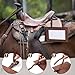 Fullhawl 2 Pcs Horse Performance Number Holder Horse Show Supplies Leather Exhibitor Number Clip for Saddle Harness Pig Cattle Cow Goat Show Supplies(2 Pcs,Brown)