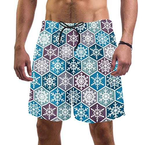Maillots de bain pour hommes à motif de flocons de neige idée cadeau de Noël original