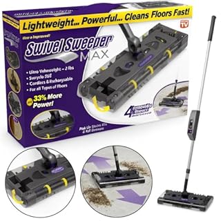 AntDau71 - Balai électrique rotatif sans fil - Batterie rechargeable, poignée articulée à 360° - puissante, légère et silencieuse - Parfait pour tous les sols CW682