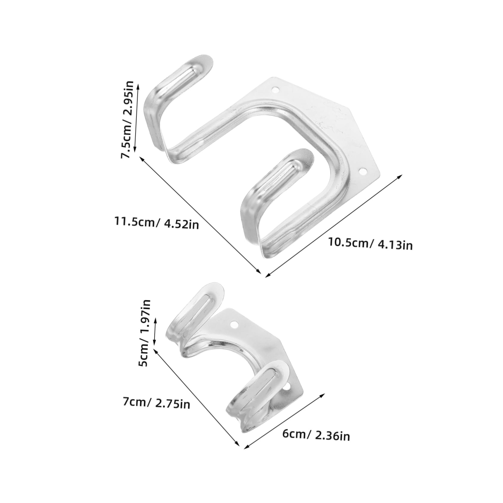 Cabilock 4 Pcs Heavy Duty Double Wall Mount Garage Hooks Tool Hangers for Organized Storage of Power and Garden Tools Effortless Installation for Ladders and Equipment