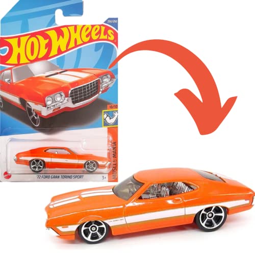 Hot Wheels 72 Ford Gran Torino Sport Muscle Mania miniatura 1