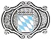 Produktbild BELTINGER Gürtelschnalle Wappen Bayern 4,0 cm | Buckle Wechselschließe Gürtelschließe 40mm Massiv | Für die Tracht | Altsilber mit Emaille