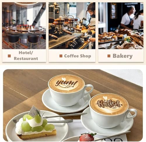EVEBOT Kleiner PrintPen zum Herstellen von Mustern auf Macarons, Kaffee, Kuchen und Schaumgetränken, mit App-Steuerung für Zuhause, Geschäft, Konditorei, Café - Kaffeebraun, Schwarz, Rot 3PCS