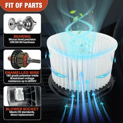 Image of AC Heater Blower Motor with Fan Fit for Nissan Versa 2007 2008 2009 2010 2011 2012,Replacement for OE# 700287, 27226EE91C