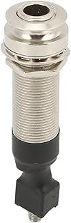 2.5mm Input 1/4in Output End Pin Jack, Guitar Pickup Sound Hole Metal Adapter, Replacement for Acoustic Guitar and Ukulele, Standard Size with Glossy Surface, Durable and Wear Resi