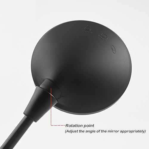 Miniatura 5 de Espejos laterales redondos para motocicleta de 0.315 in para GY6 50cc 125cc 150cc 250cc scooter ciclomotor motocicleta (dos hilos a la derecha)