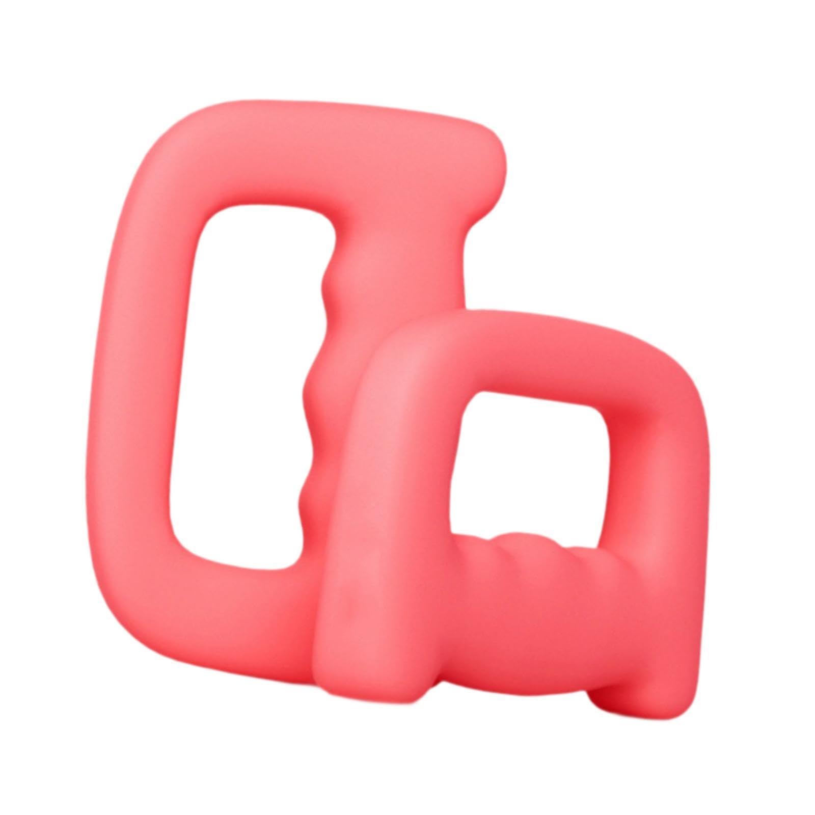 2 Pezzi Manubri Fitness Ergonomici Antiscivolo Ghisa Sagomata Impugnatura Nonslip Ideali per Allenamento Petto Braccia Spalle Curl Usati in Casa Uffic, Rosa Rossa 1.5 kg