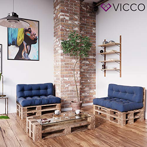 Palettenkissen Palettensofa Palettenpolster Kissen Polster Lehne Sitz+Rückenkissen Blau - 4