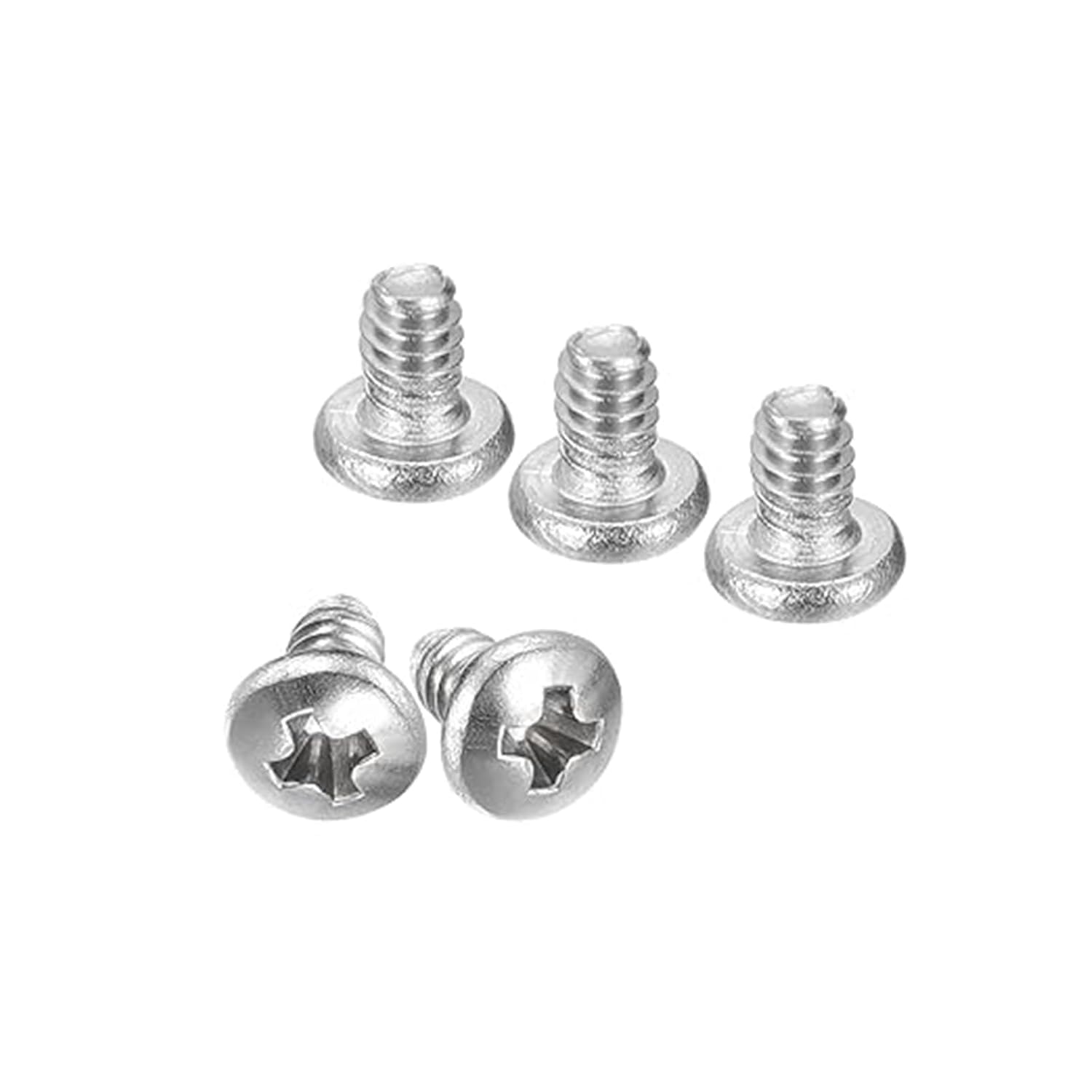 #4-40x3/16 Pan Head Machine Screws,Round Head Cross Screw,304 Stainless Steel 18-8 Screw,Phillips Drive,Fully Threaded,Bright Finish,Pack of 100