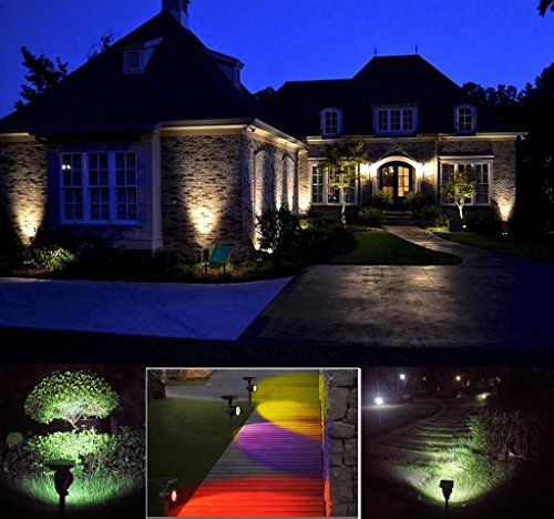 Suneng Power Solar Spot Lights Outdoor Color Change Remote Control Landscape Tree Spotlights Waterproof Security Led For Garden Lawn Yard Step Walkway Pathway Auto On/Off #TOP5