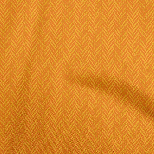 oneOone Cotton Poplin Orange Fabric Herringbone Pattern Sewing Material Print Fabric By The Yard 42 Inch Wide